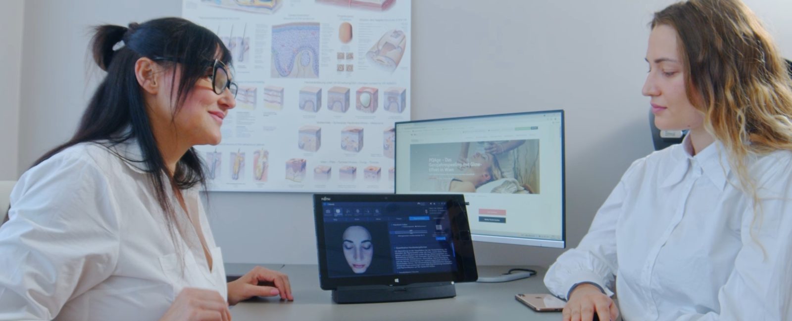 Face and skin analysis at Dermacare